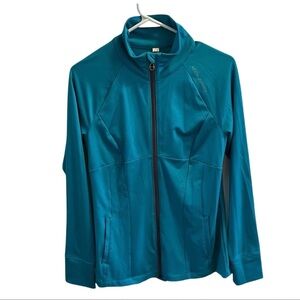 Under Armour Jacket Blue Teal Lightweight Zip Coat Fitted Running Size M